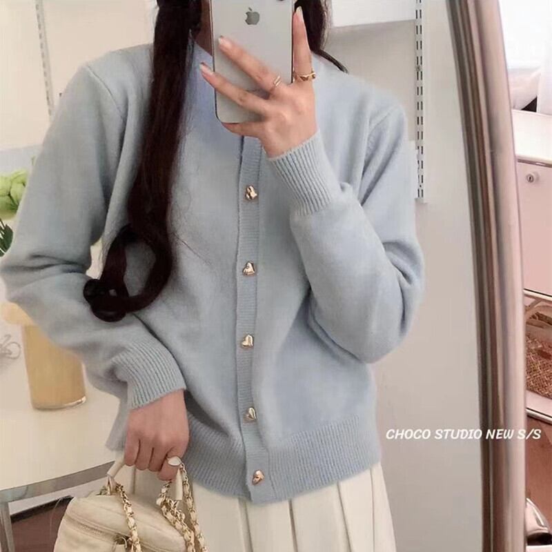 【outer】クルーネックニットカーデ　M19127