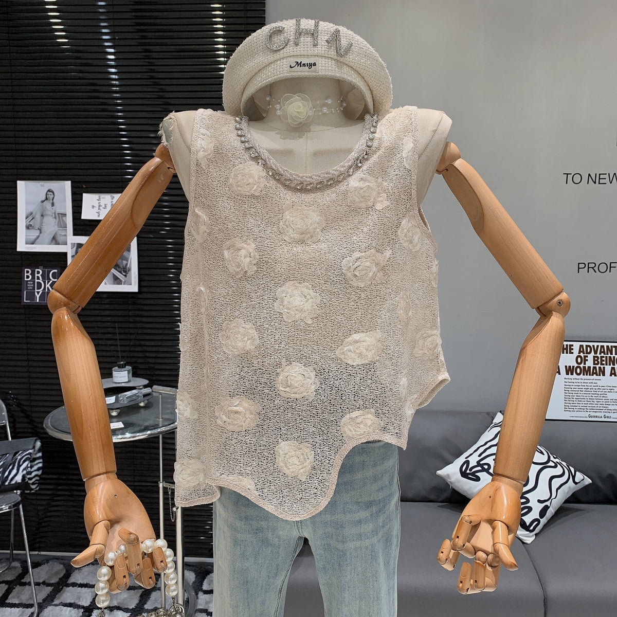 【tops】立体フラワートップス　M25025