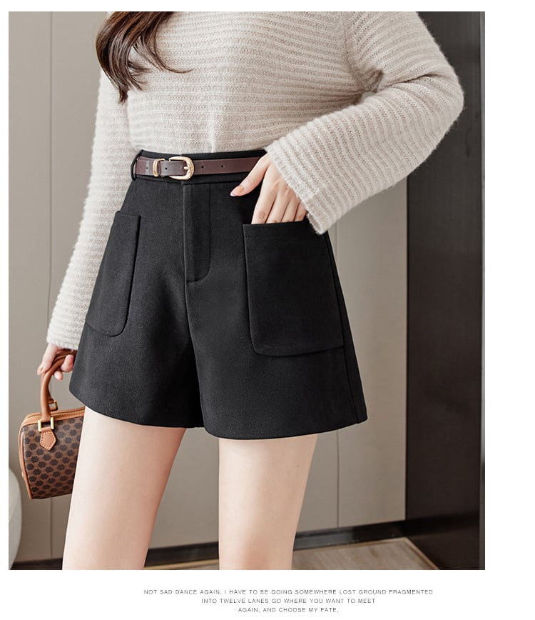【bottoms】ファッション好感度UP!気質満点秋冬新作ハイウエストショートパンツ G3052