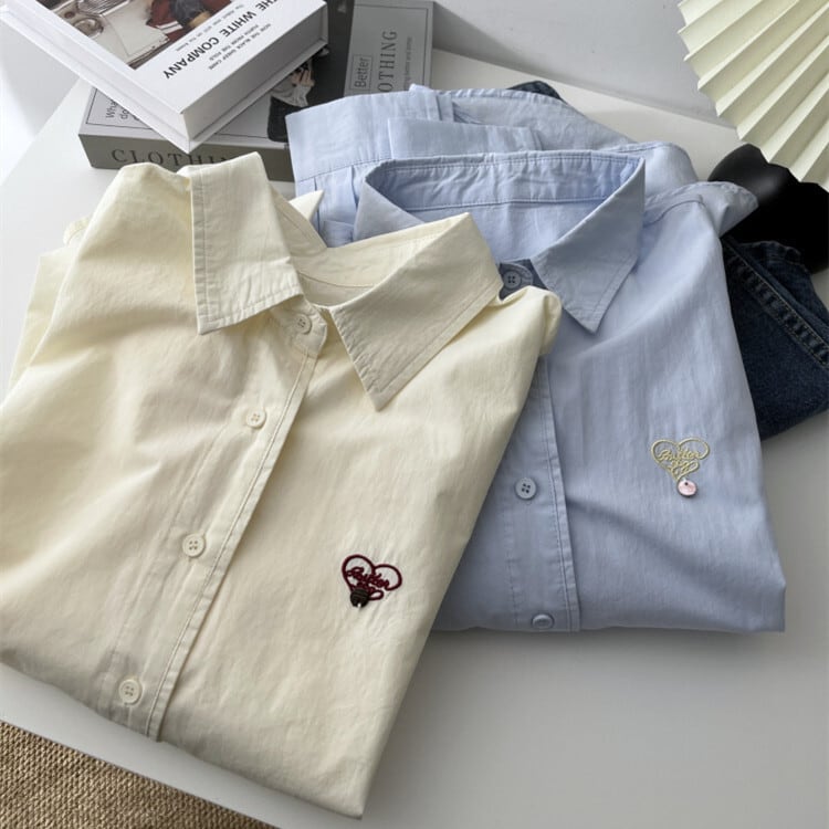 【tops】刺繍シャツ　M29909