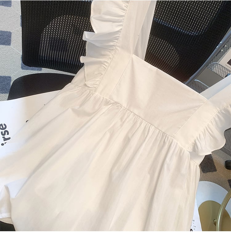 【tops】2色フレンチスリーブタンクトップF7503