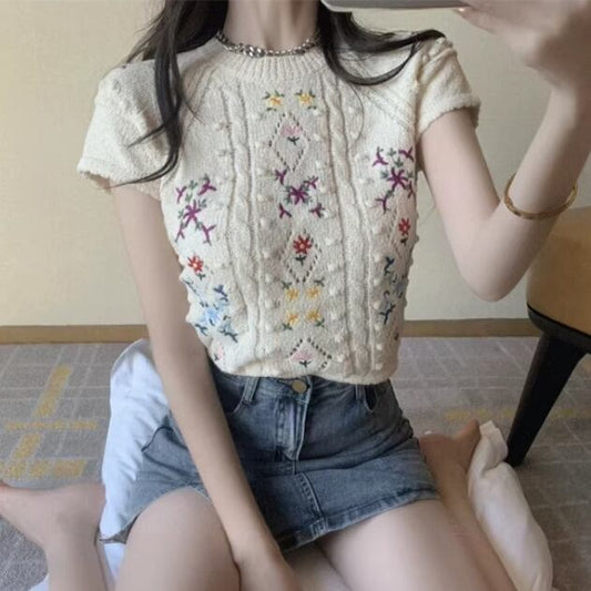 【tops】ニットTシャツG20099