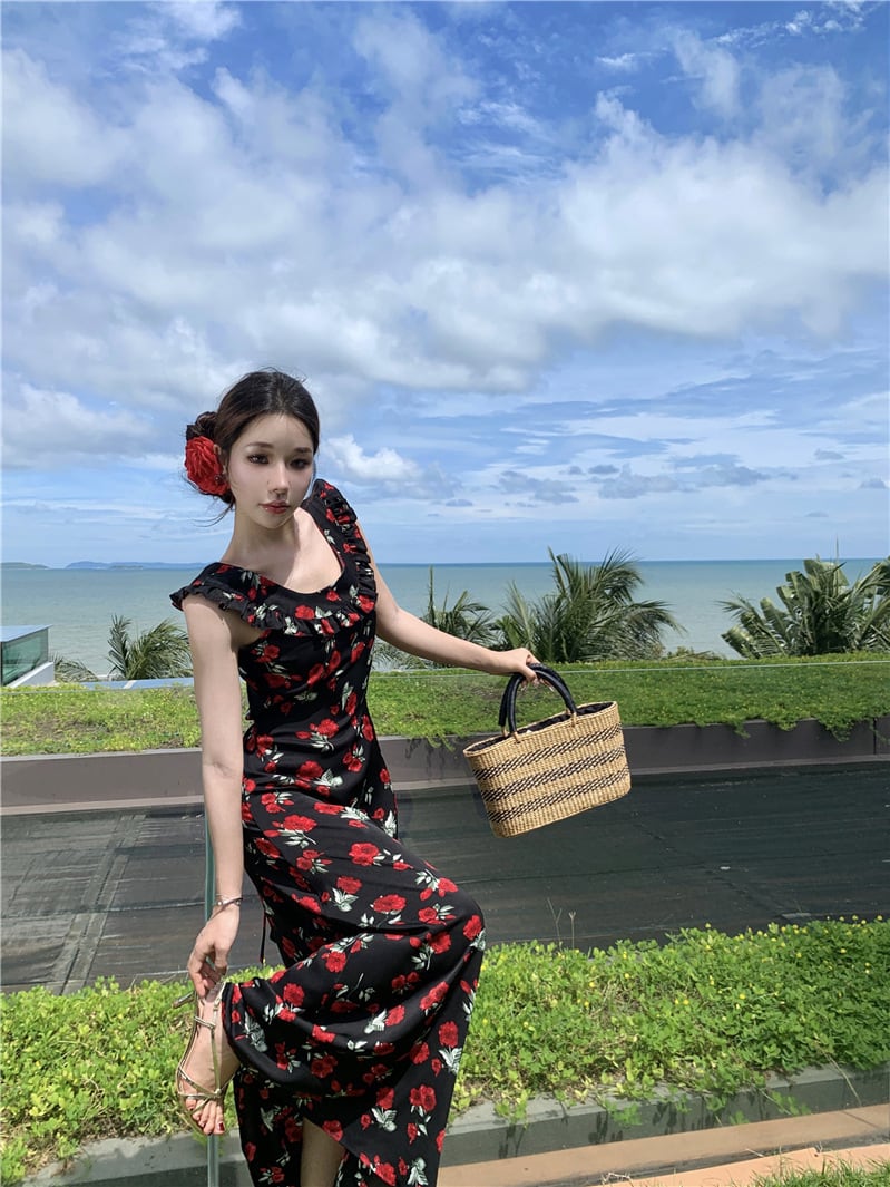 【dress】花柄ワンピース　M24907