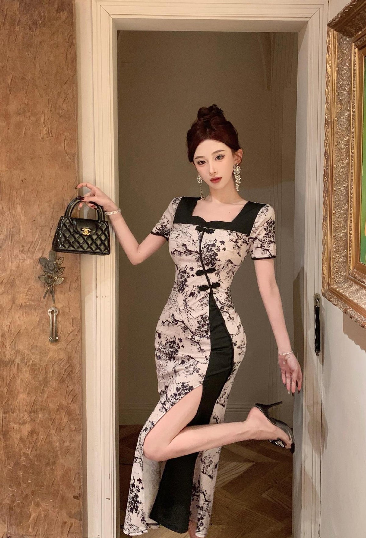 【dress】プリントワンピース　M25247