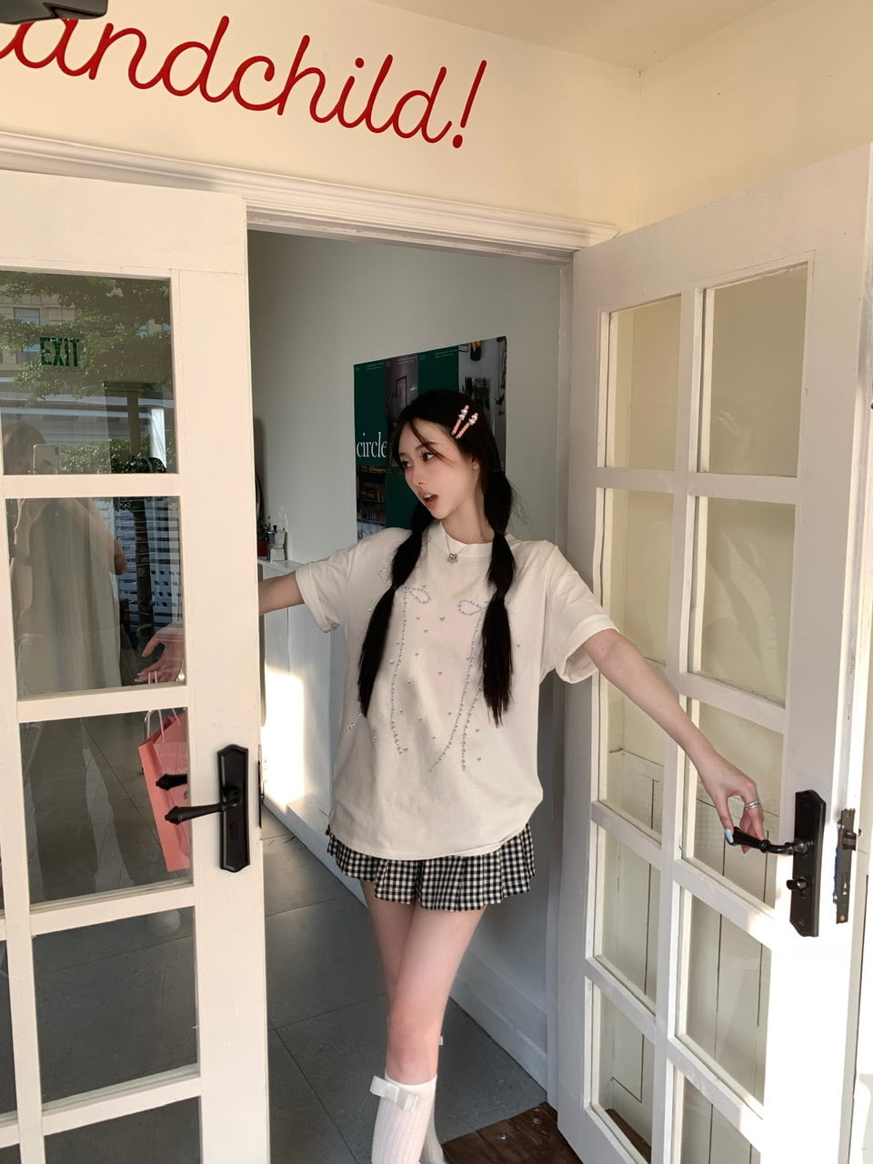 【tops】ビジューTシャツ　M24858
