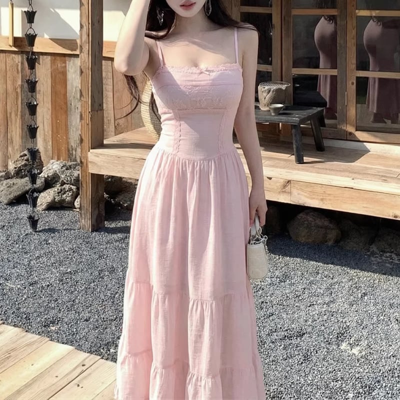 【dress】ロングキャミワンピース Q8250