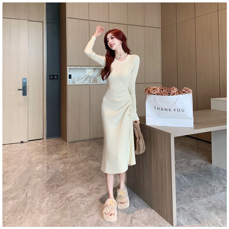 【dress】巾着ニットワンピース　M28217