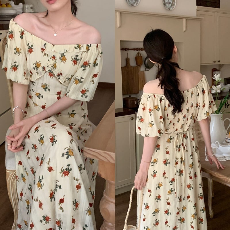 【dress】花柄ワンピース　M24465