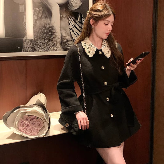 【outer】レースカラーコート Q6873