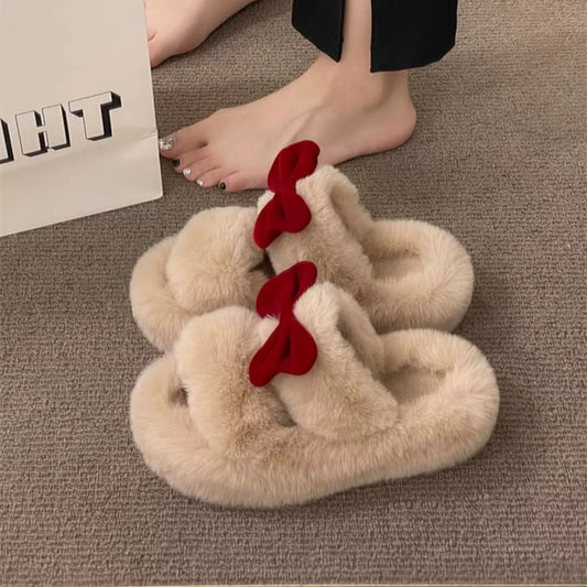【shoes】可愛い厚底ファースリッパG19081