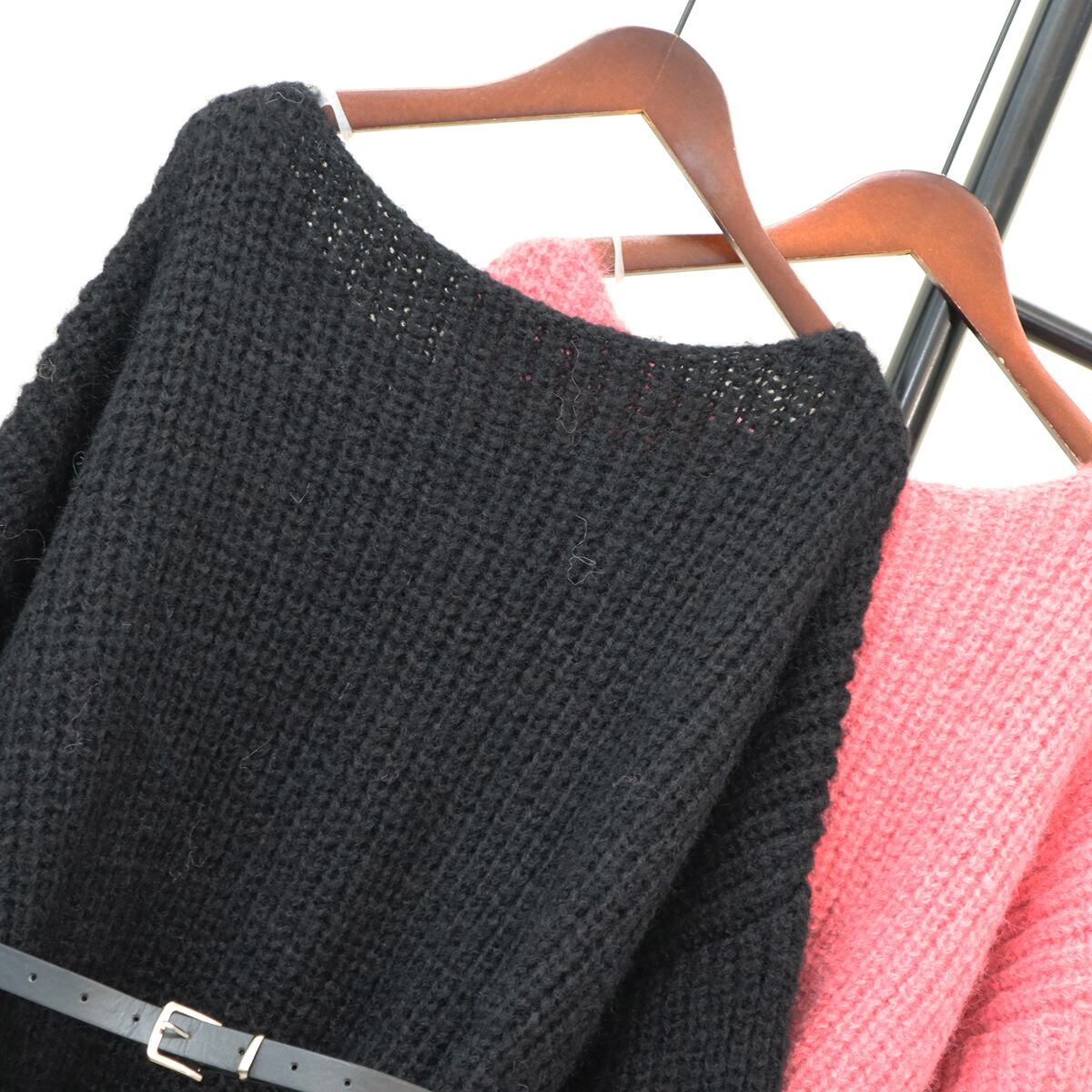 【tops】ニットセーターベルト付き　M18748