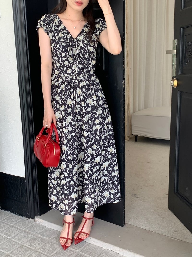 【dress】花柄ワンピース　M24469