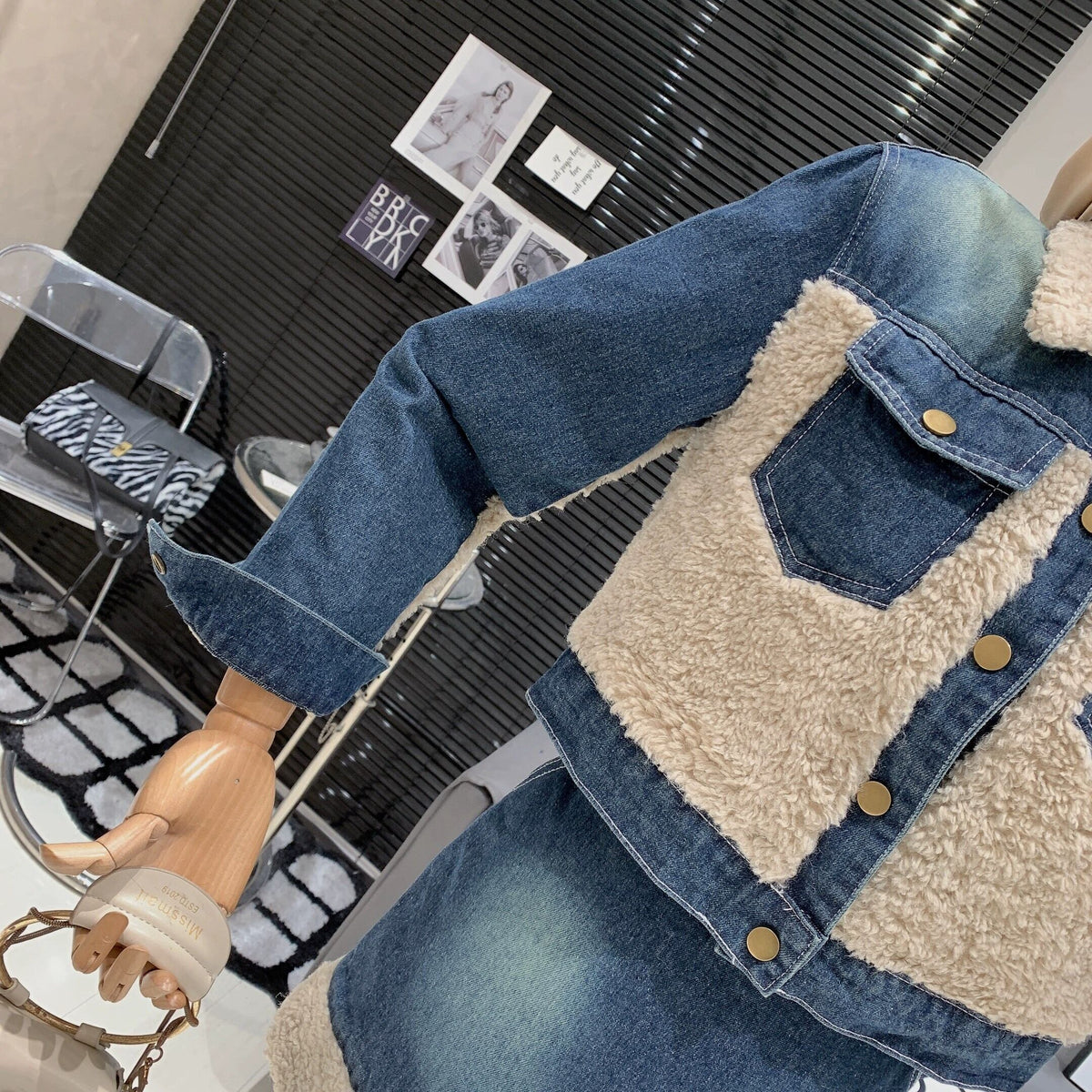 【set】ファー付きデニムセット　N2194