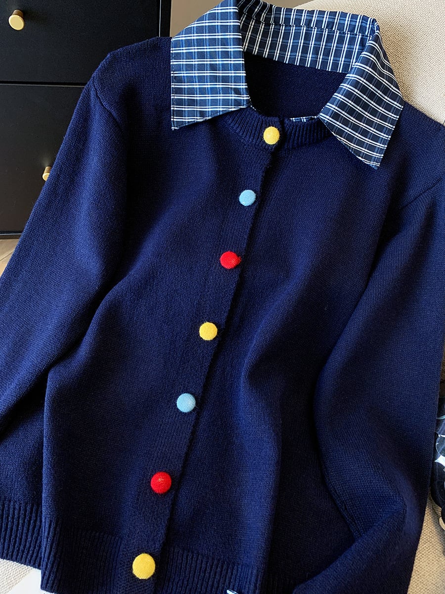 【outer】ドッキングニットカーデ　M29226