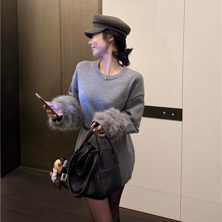 【dress】ファーニットワンピース　M28430