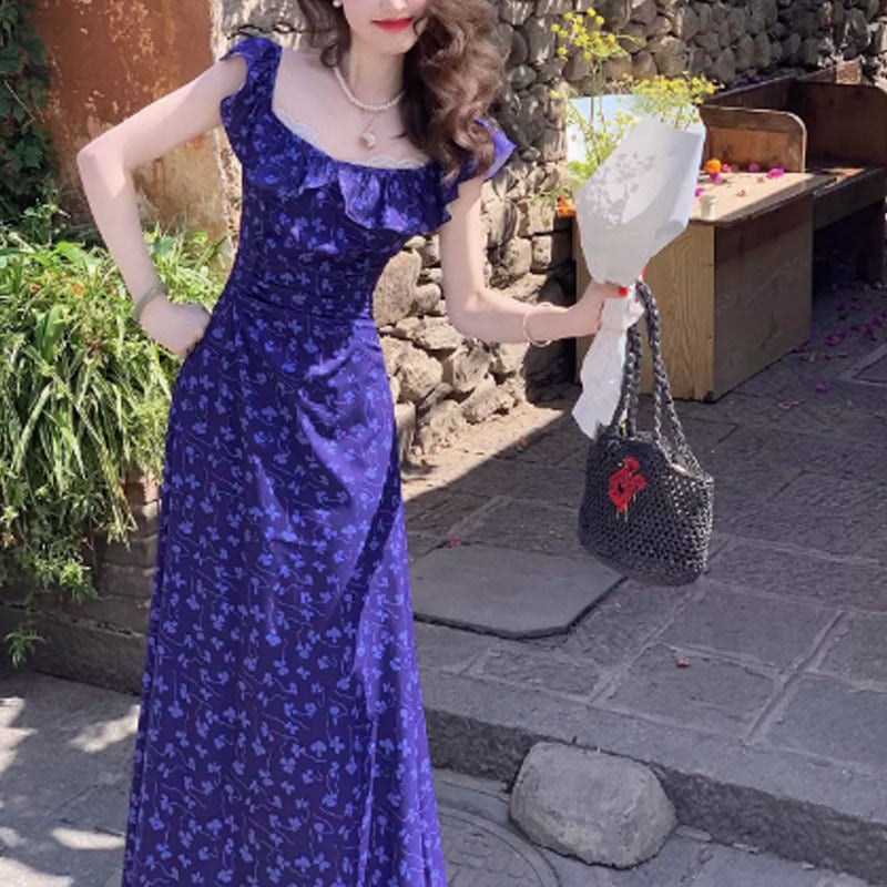 【dress】花柄フリルワンピース　M25155