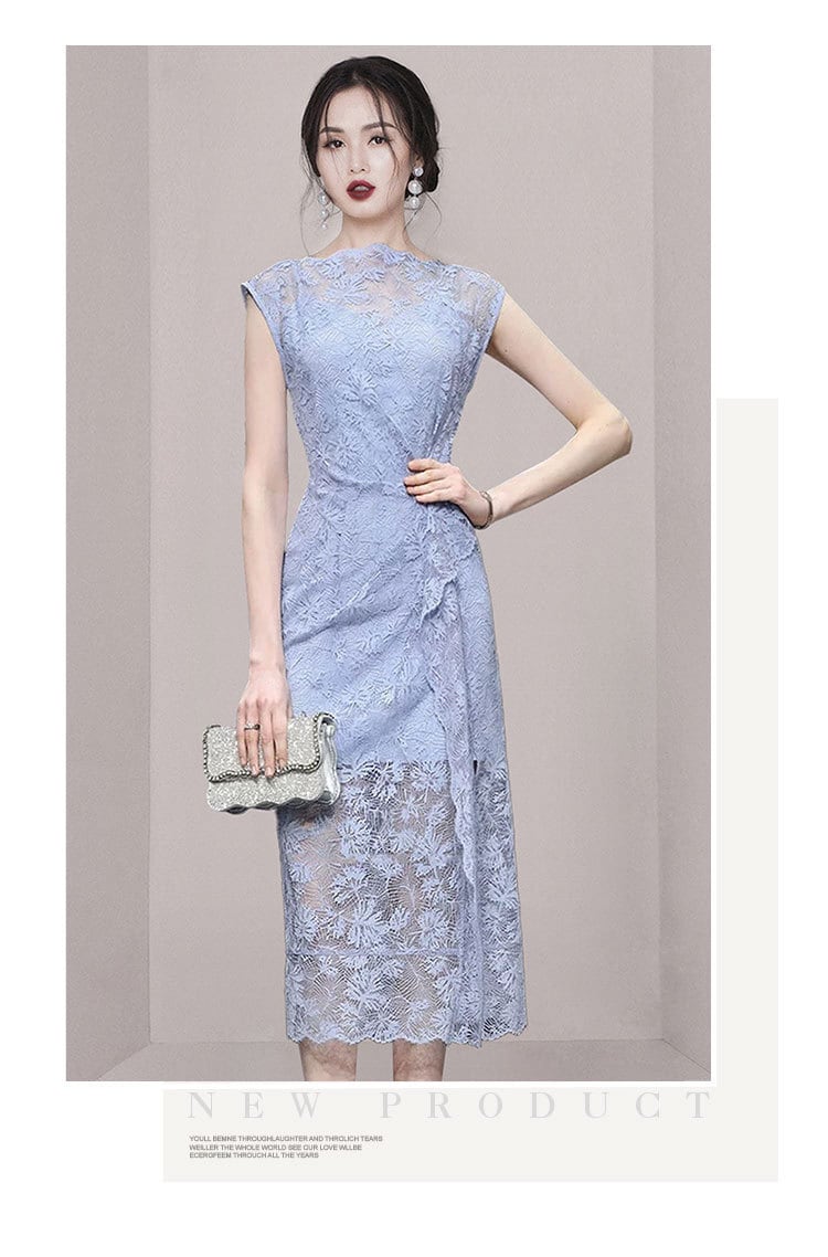 【dress】ノースリーブレースワンピース　M24543