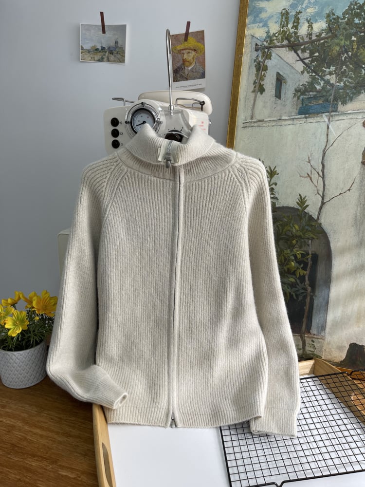 【outer】ファスナーニットカーデ　M28400
