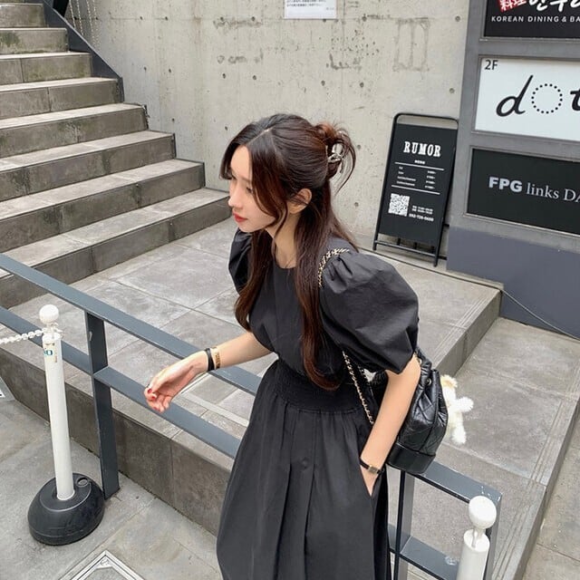 【dress】パフスリーブワンピース　M23882