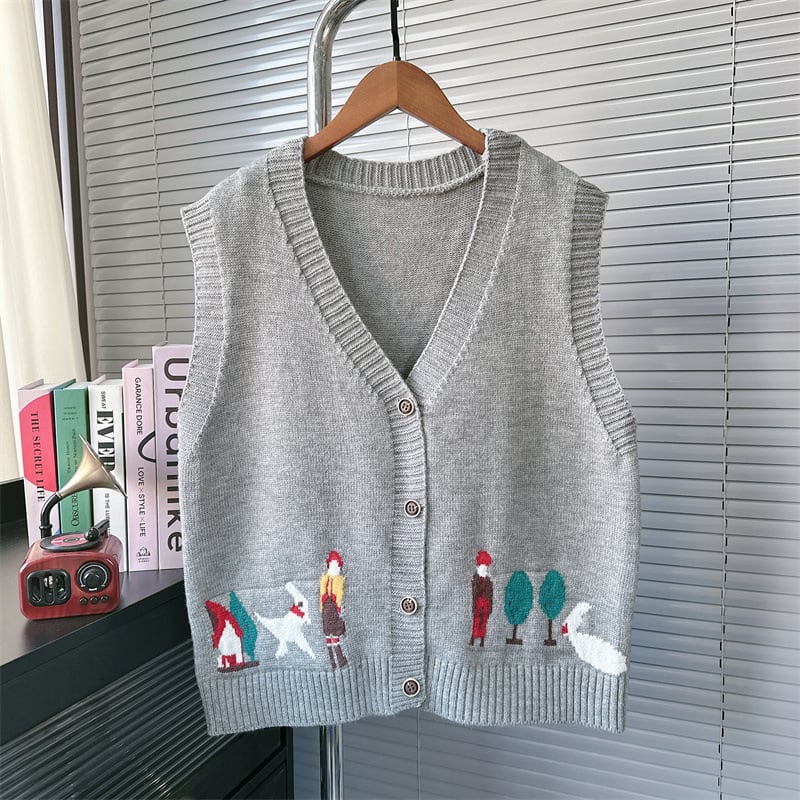 【outer】ジャカードニットベスト　M28193
