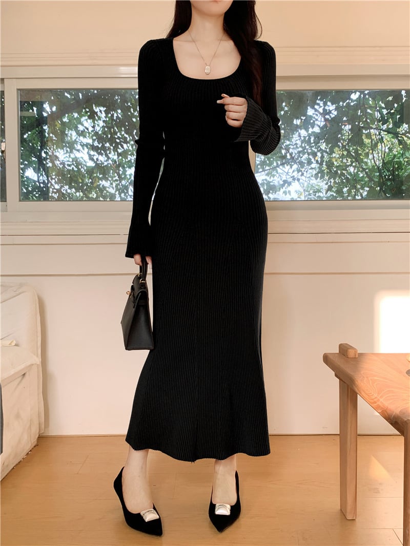 【dress】マーメイドニットワンピース　M26998