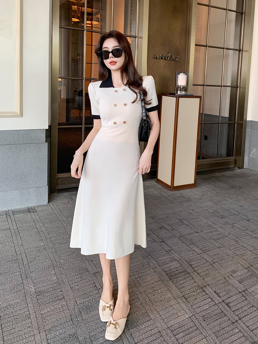 【dress】薄手ニットワンピース　M29745