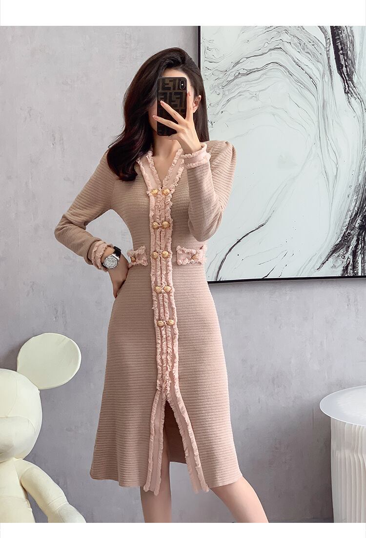 【dress】ボタンデザインワンピース　M19105
