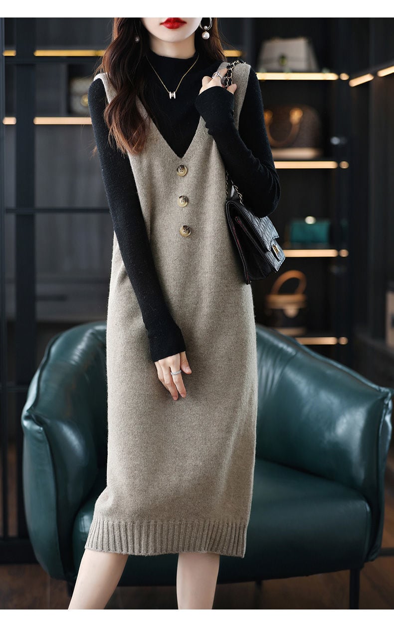 【dress】Ｖネックベストワンピース 　N2238