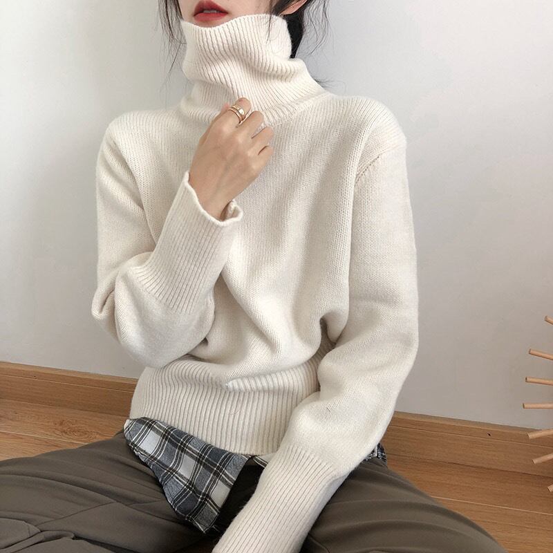 【tops】ハイネックニットプルオーバー　M19163