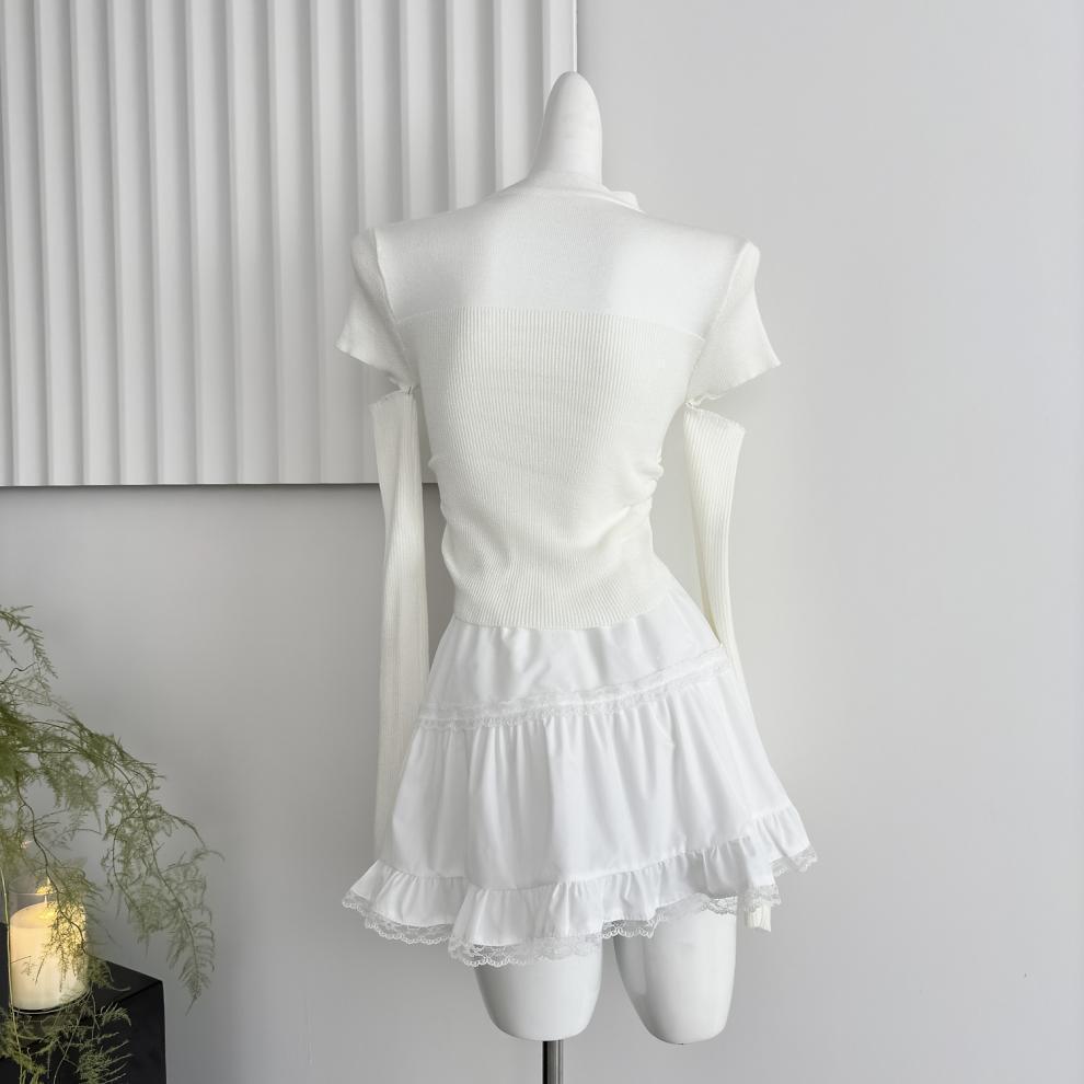 【tops】アームカバー付きニットトップス　M27892