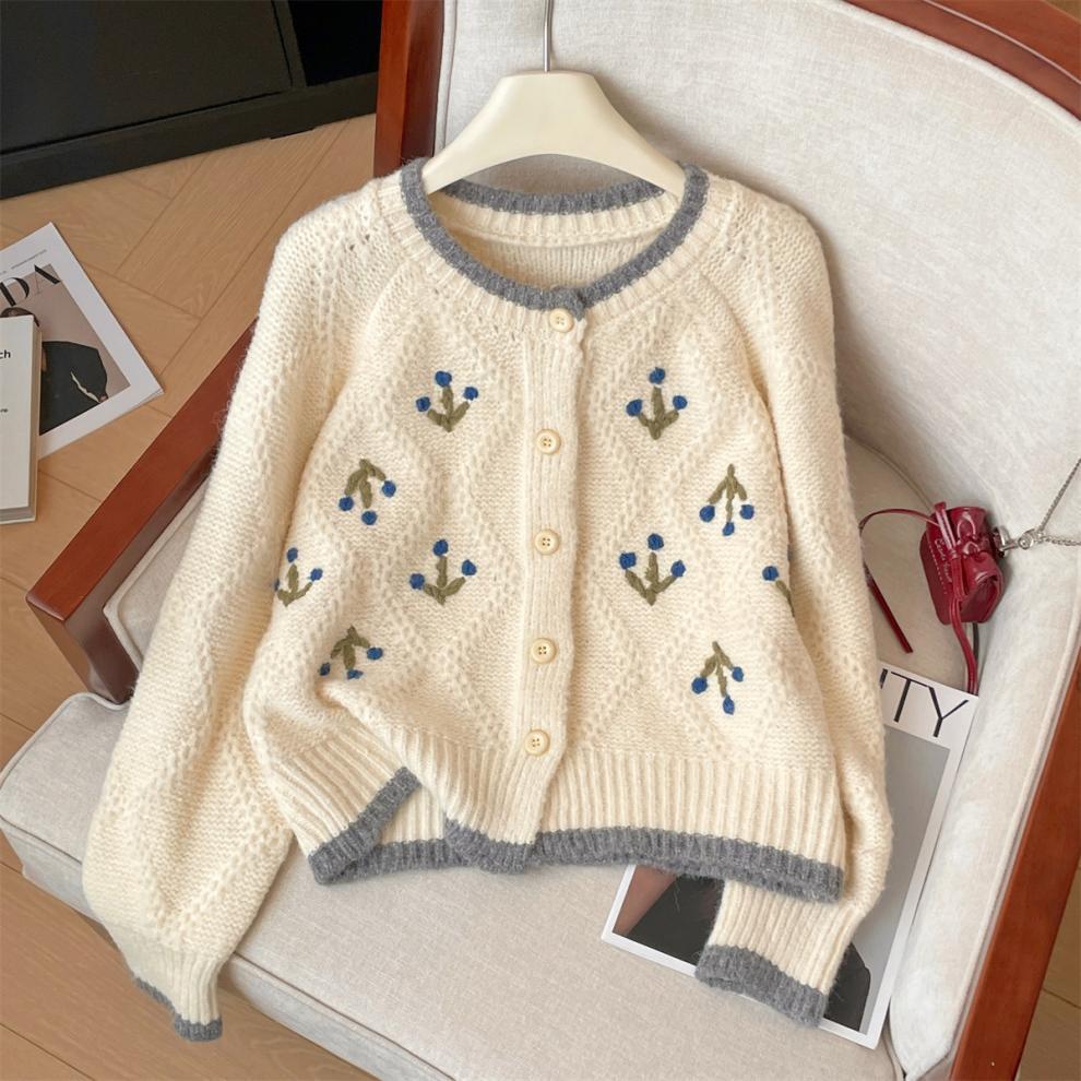 【outer】ボーダー柄ニットカーデ　M29285