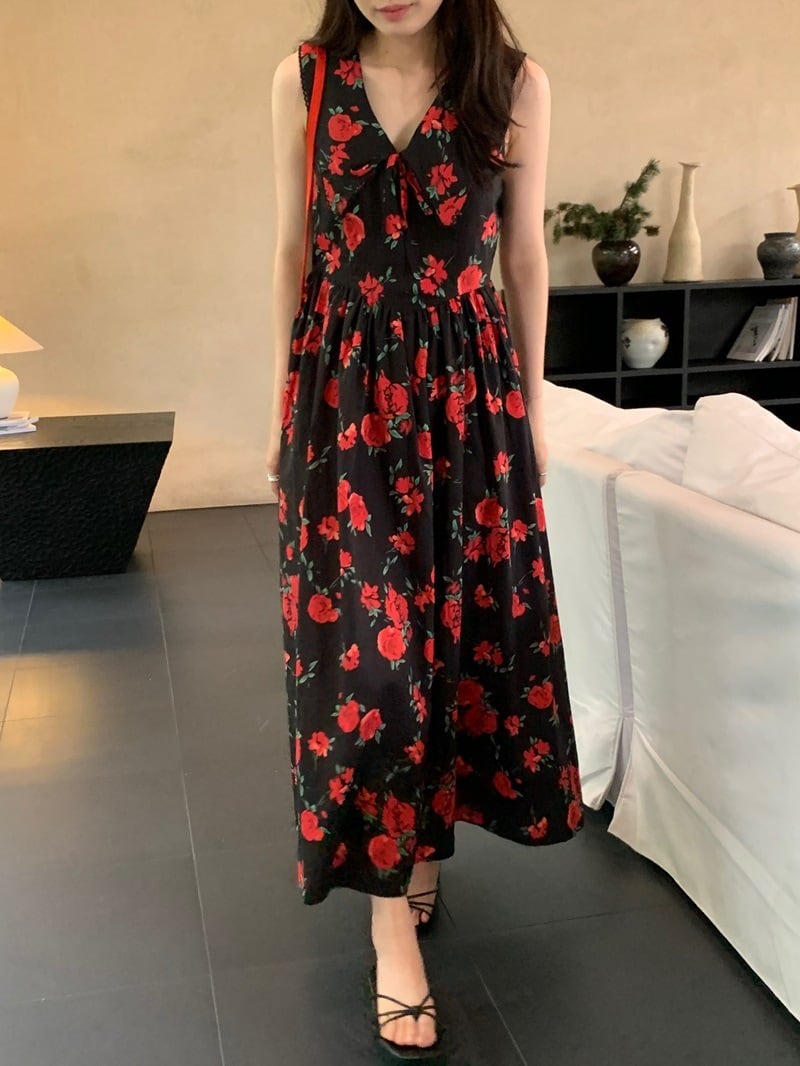 【dress】花柄ワンピース　M24869