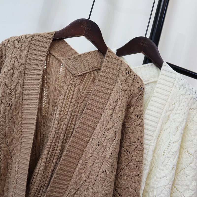 【outer】Vネックニットカーデ　M25392