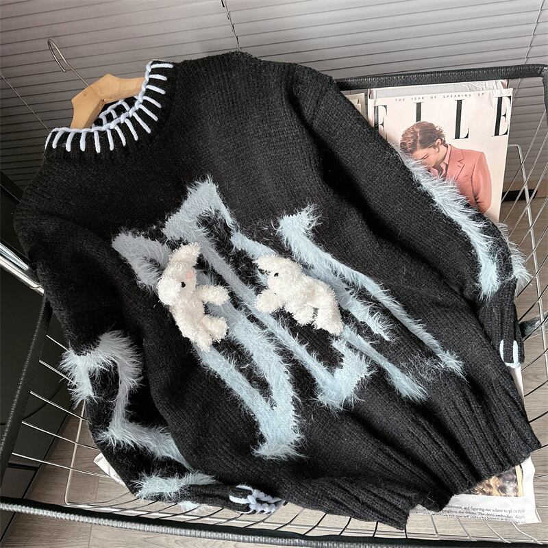【tops】クルーネックニットセーター　M18971