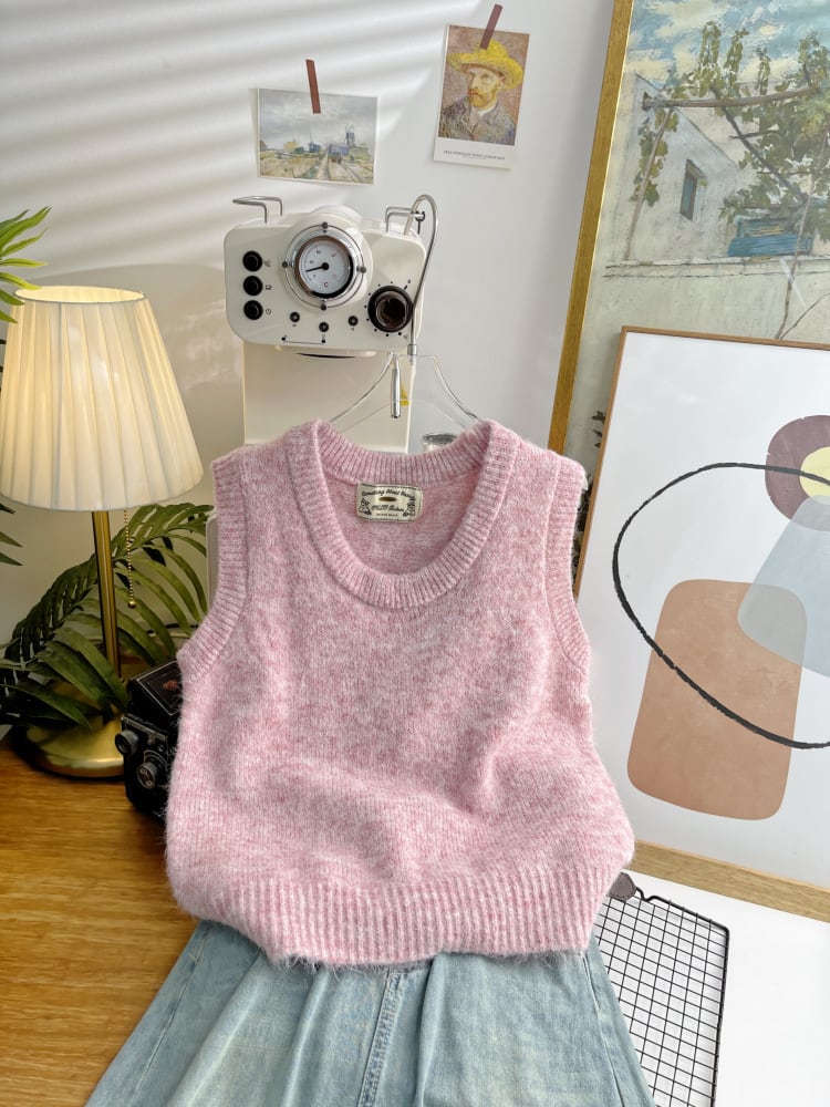 【tops】ニットベスト　M25475