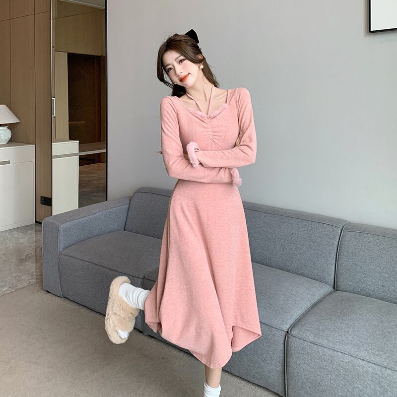【dress】ファーワンピース　M19046