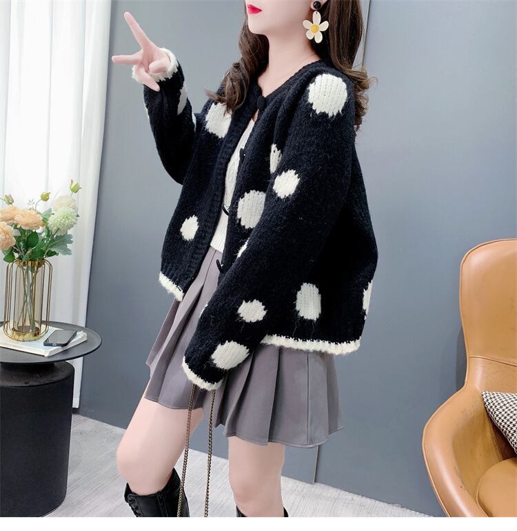 【outer】クルーネックニットカーデ　M26954