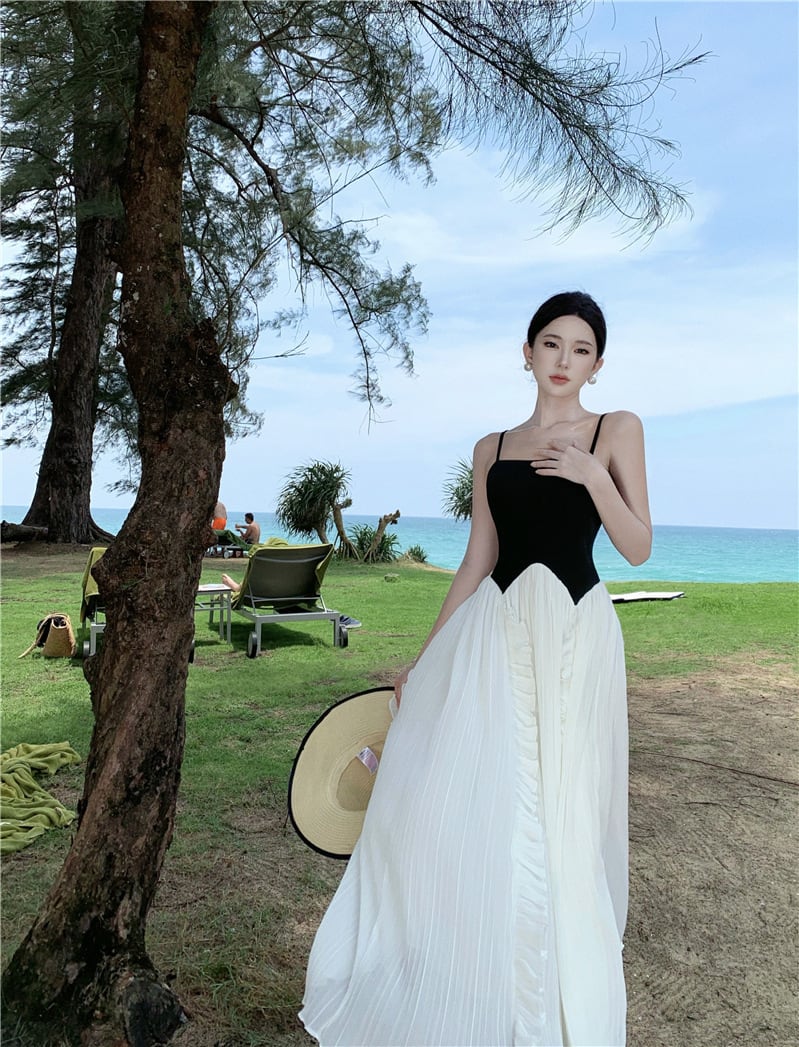 【dress】フリル切り替えワンピース　M24200