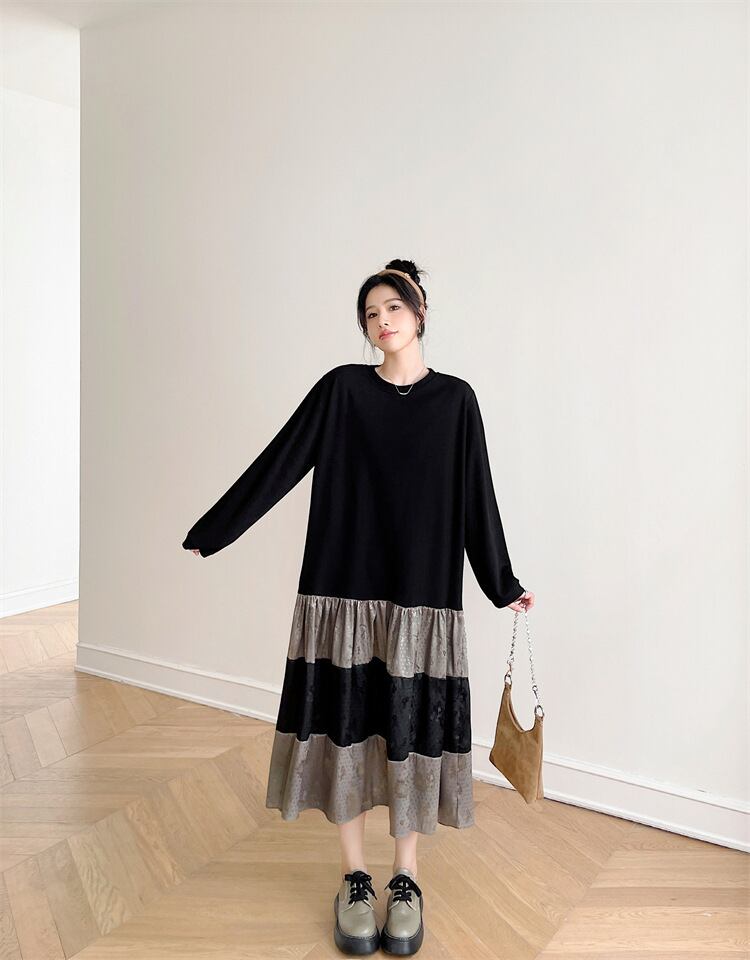 【dress】ドッキングカジュアルワンピース　M28936