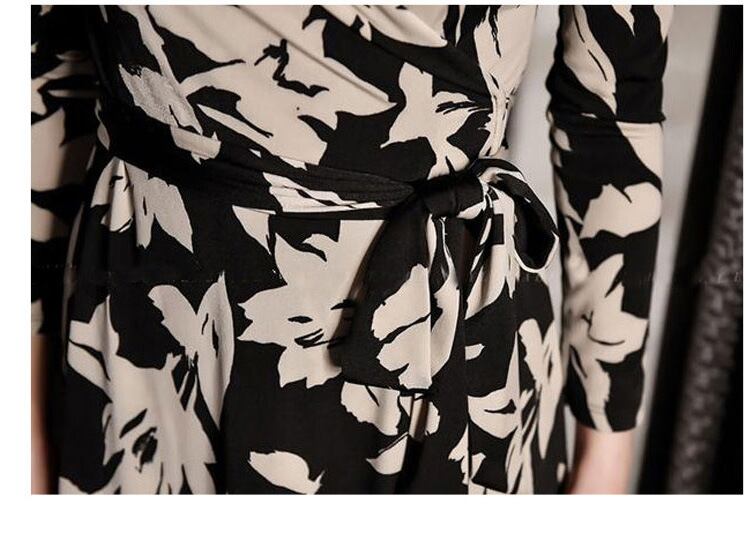 【dress】好感度UP!セクシー気質満点レトロ体型カバー着痩せVネックワンピース G2003