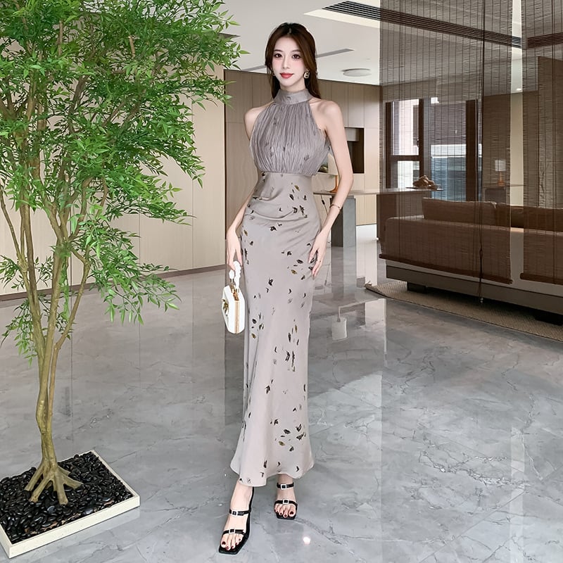 【dress】ノースリーブ切り替えワンピース　M24298