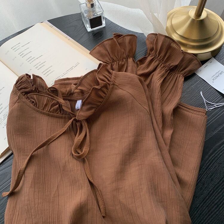 【tops】フリルシャツトップス　M29412