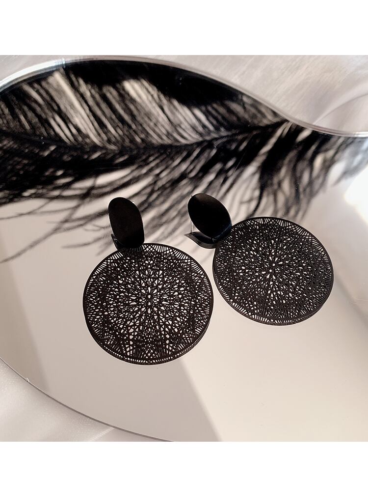 【小物】レディースファッションシンプルアクセサリー円形デザインピアス