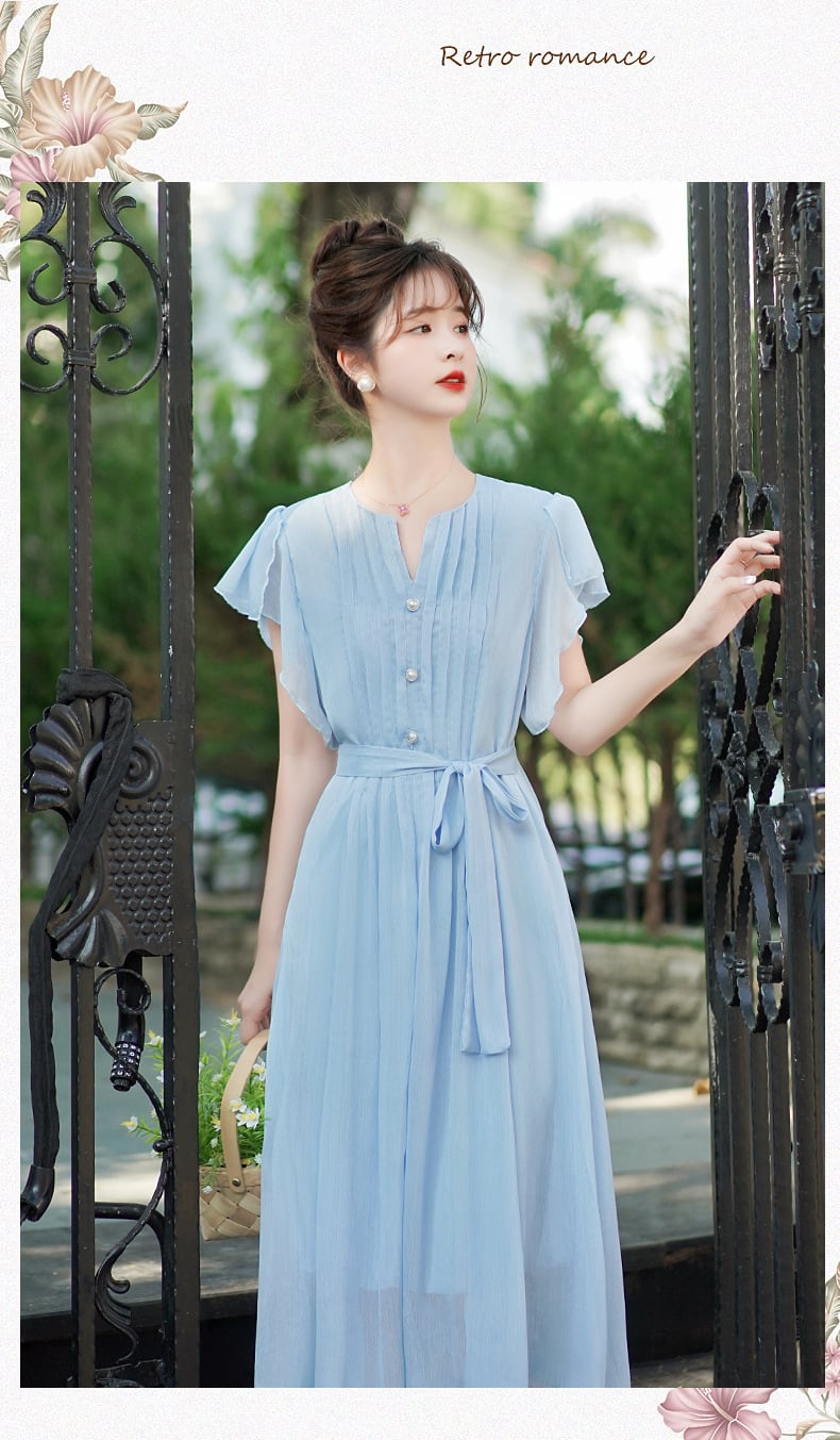 【dress】フレンチスリーブワンピース G21528