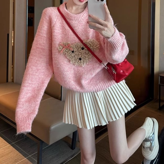 【tops】カートゥーンニットセーター　M28739