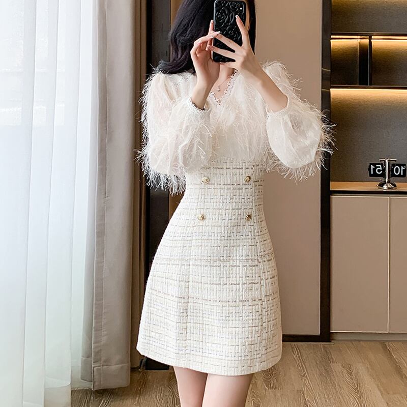 【dress】クロスネックワンピース Q7580