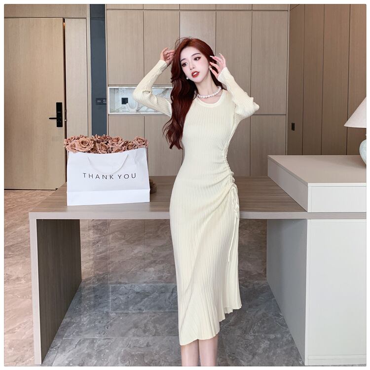 【dress】巾着ニットワンピース　M28217