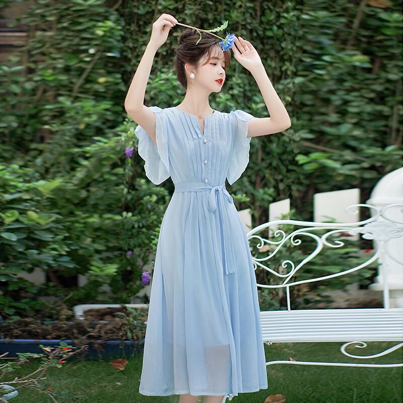 【dress】フレンチスリーブワンピース G21528