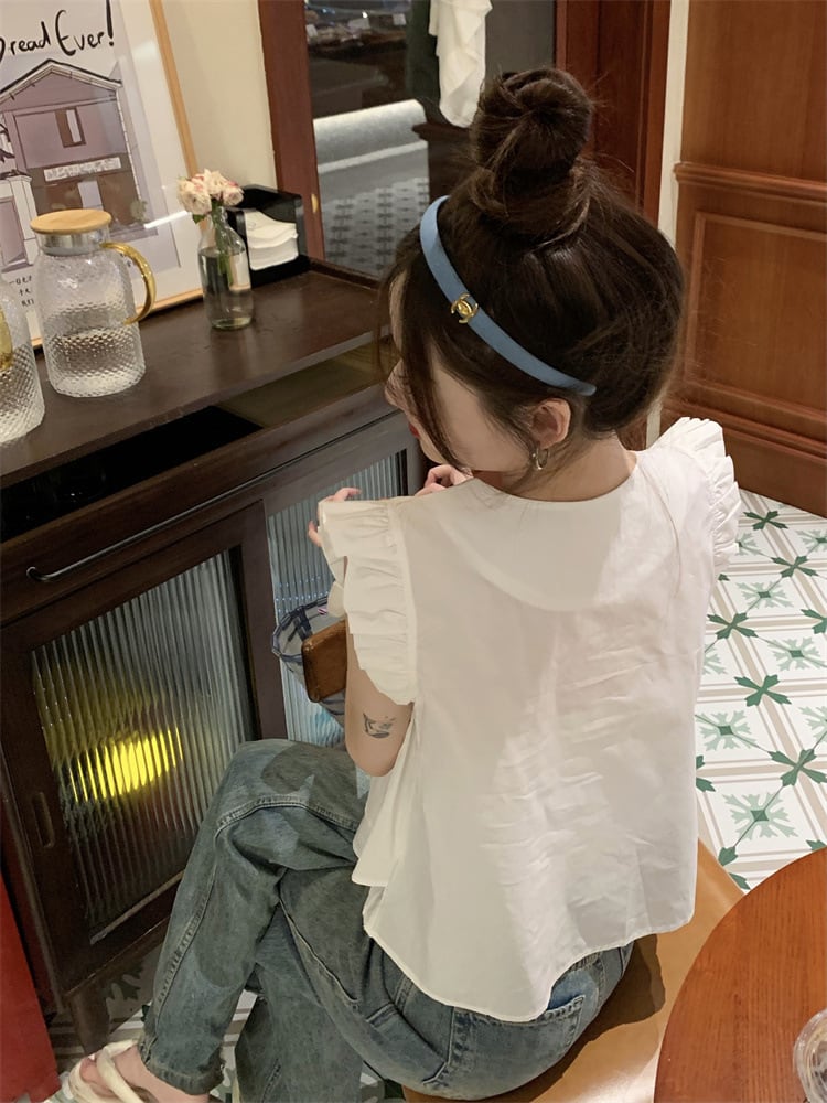 【tops】ギャザーフリルトップス　M25055