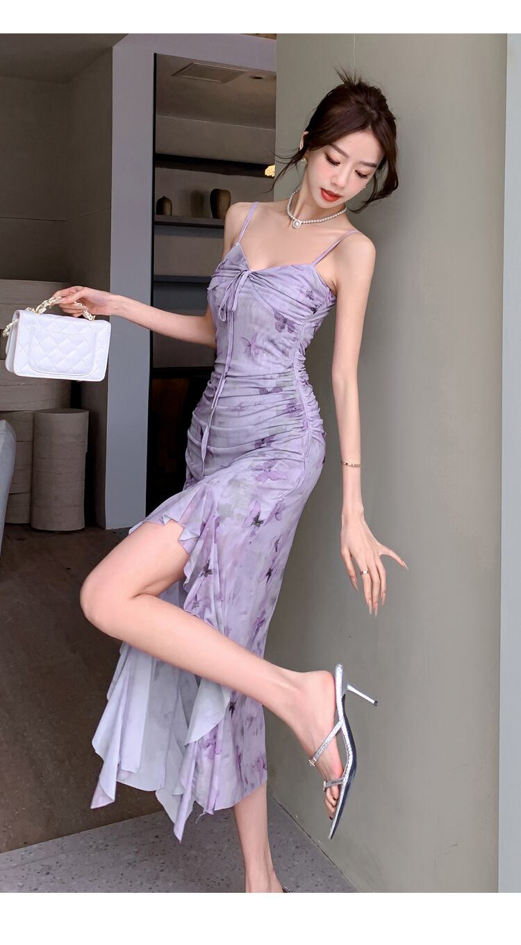 【dress】フリル花柄キャミワンピースG21264
